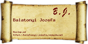 Balatonyi Jozefa névjegykártya